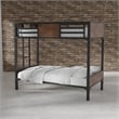 Furniture of America Baron Metal Twin over Twin Bunk Bed in Black