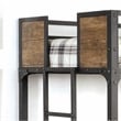 Furniture of America Baron Metal Twin over Twin Bunk Bed in Black