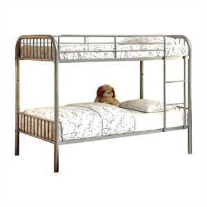 furniture of america capelli twin over twin metal spindle bunk bed