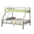 Furniture of America Lohani Metal Twin over Full Bunk Bed in Metallic Gold