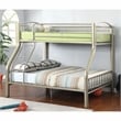 Furniture of America Lohani Metal Twin over Full Bunk Bed in Metallic Gold