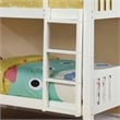 Furniture of America Edith Wood Twin over Twin Bunk Bed in White