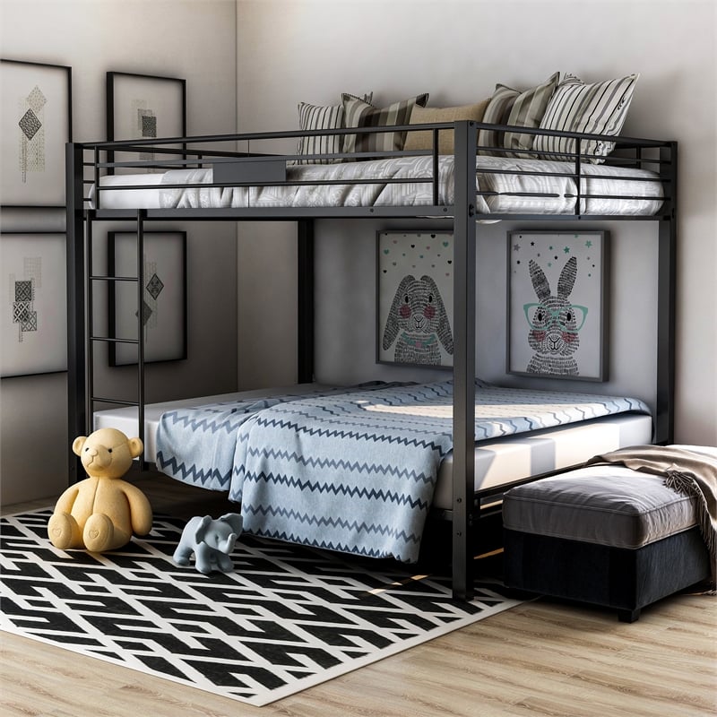 Furniture Of America Rivell Metal Queen, Queen And Twin Bunk Bed