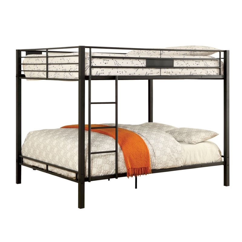 Furniture Of America Rivell Metal Queen, Bunk Bed With Queen On Bottom