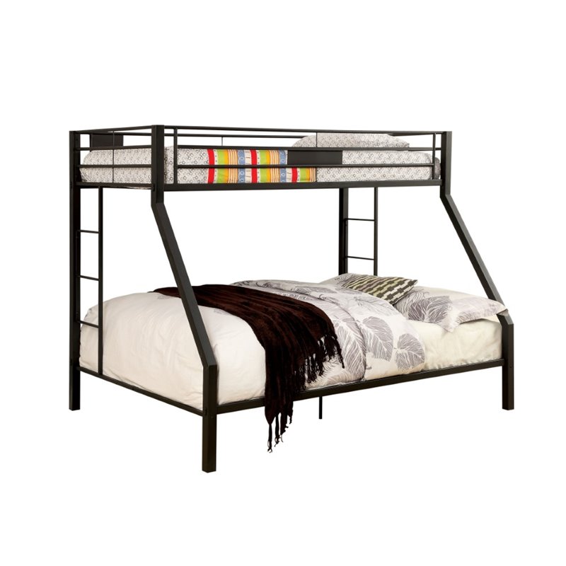 Furniture Of America Rivell, Bunk Bed Frame Twin Over Queen