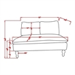 Furniture of America Maggie Fabric Upholstered Loveseat Bench in Red