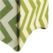 Furniture of America Calta Fabric Upholstered Cube Ottoman in Chevron Green