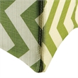 Furniture of America Calta Fabric Upholstered Cube Ottoman in Chevron Green