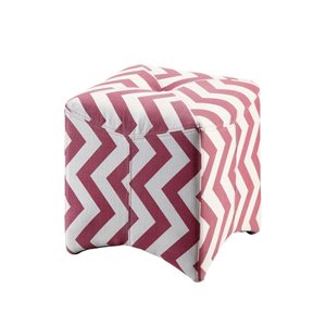 furniture of america calta contemporary fabric upholstered cube ottoman