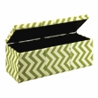 Furniture of America Laina Contemporary Fabric Storage Bench in Green
