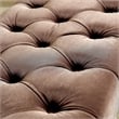 Furniture of America Dianne Contemporary Fabric Tufted Bench in Brown