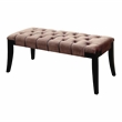 Furniture of America Dianne Contemporary Fabric Tufted Bench in Brown