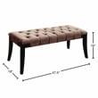 Furniture of America Dianne Contemporary Fabric Tufted Bench in Brown