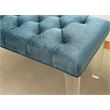 Furniture of America Eliza Contemporary Fabric Bench with Acrylic Legs in Blue