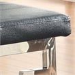 Furniture of America Jaxi Contemporary Faux Leather Tufted Bench in Black