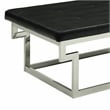 Furniture of America Jaxi Contemporary Faux Leather Tufted Bench in Black