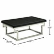 Furniture of America Jaxi Contemporary Faux Leather Tufted Bench in Black
