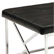 Furniture of America Motto Contemporary Faux Leather Tufted Bench in Black