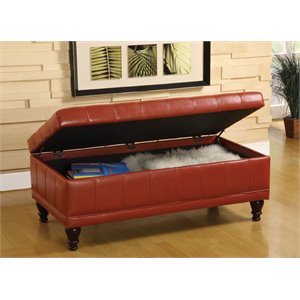 Cameron Tufted Leather Storage Ottoman