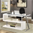 Furniture of America Fiora Modern Metal Swivel Writing Desk in White