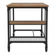 Furniture of America Amtex Metal Computer Desk with Casters in Antique Black