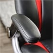 Furniture of America Trevor Faux Leather Adjustable Office Chair in Black