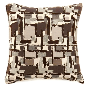 furniture of america kella contemporary square polyester throw pillow in brown (set of 2)