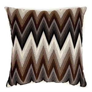furniture of america congo transitional square polyester throw pillow in brown (set of 2)