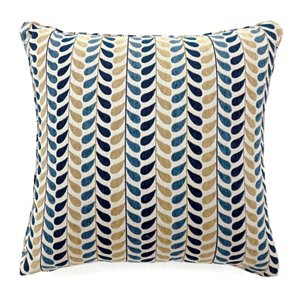 Furniture of America Orlandi Fabric 18&quot Pillow in Blue and Yellow (Set of 2)