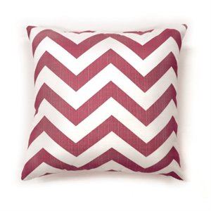 furniture of america dina contemporary square polyester throw pillow in red (set of 2)