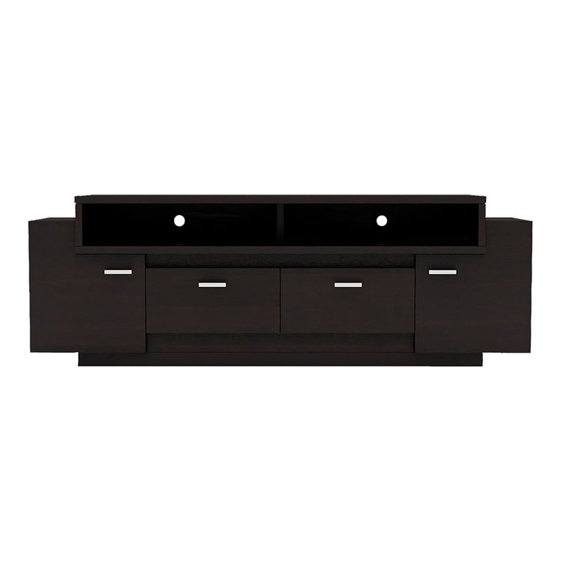 Furniture of America Santex Contemporary Wood 60-Inch TV Stand in Cappuccino