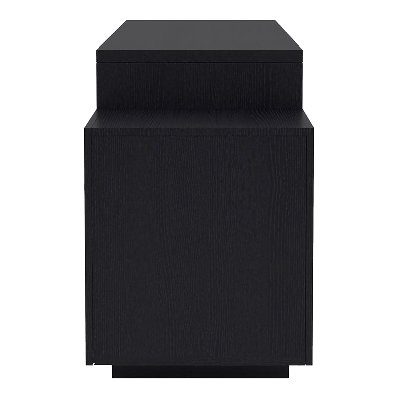 Furniture of America Braswell Wood Multi-Storage 72-Inch TV Stand in Black