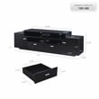 Furniture of America Braswell Wood Multi-Storage 72-Inch TV Stand in Black