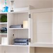 Furniture of America Daza Modern Wood Bathroom Space Saving Cabinet in White