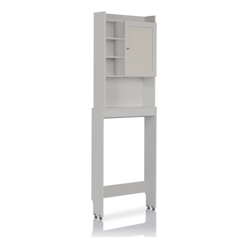 Furniture of America Daza Modern Wood Bathroom Space Saving Cabinet in White
