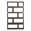Furniture of America Ariana Wood Geometric Bookcase in Distressed Gray