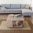 Furniture of America Conteery Wood Coffee Table with Casters in Weathered White