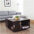 Furniture of America Conteery Wood Coffee Table with Casters in Espresso