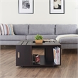 Furniture of America Conteery Wood Coffee Table with Casters in Espresso