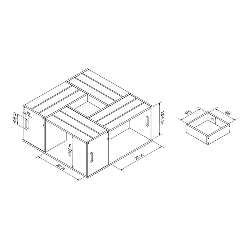 Furniture of America Conteery Wood Coffee Table with Casters in Espresso