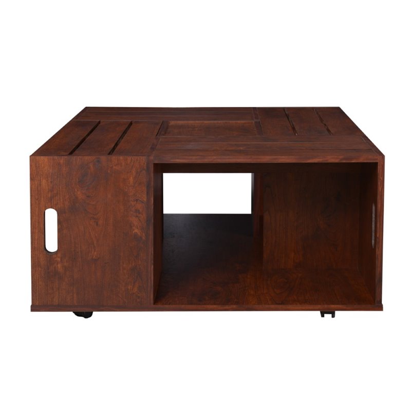 Furniture Of America Tessa Square Coffee Table In Vintage Walnut Furniture Of America Tessa Square Coffee Table In Vintage Walnut