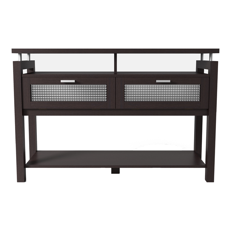 Furniture of America Tayler Contemporary Wood Storage Console Table in Espresso