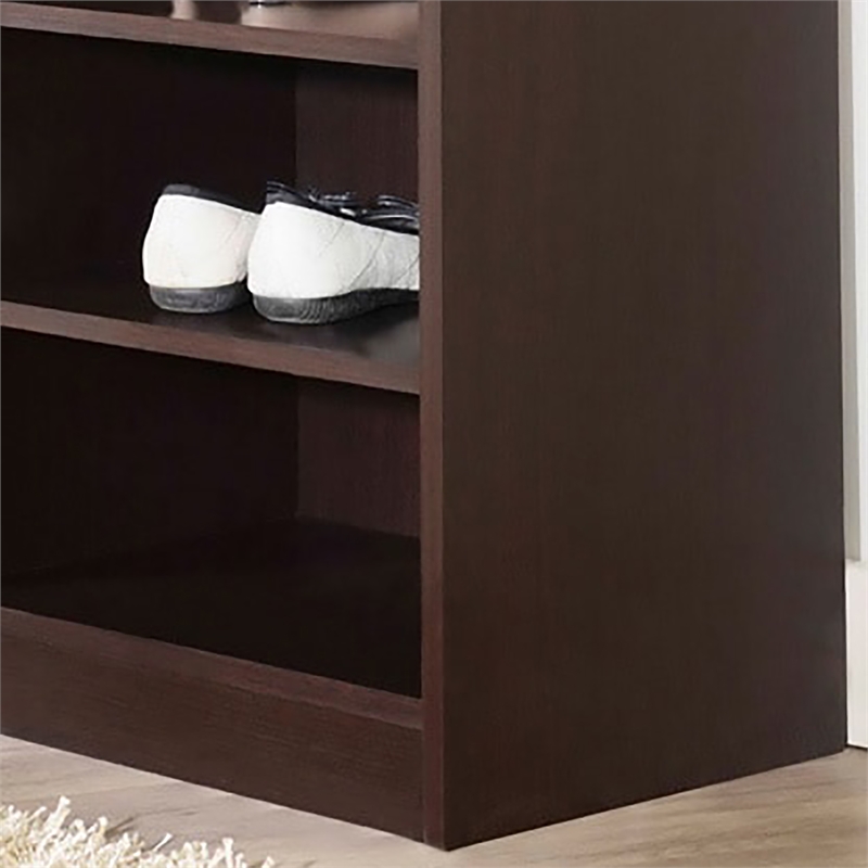 Furniture of America Bert Modern Engineered Wood Shoe Cabinet in Walnut