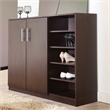 Furniture of America Bert Modern Engineered Wood Shoe Cabinet in Walnut