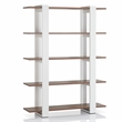 Furniture of America Bess Modern Wood 5-Shelf Bookcase in White