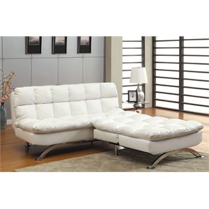 Furniture of America Ranikin 2 Piece Leatherette Futon Sofa Set