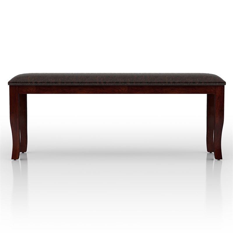 Furniture of America Arriane Solid Wood 6-Piece Dining Table Set in Dark Cherry