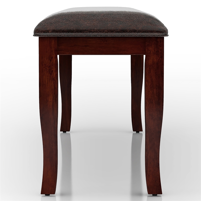 Furniture of America Arriane Solid Wood 6-Piece Dining Table Set in Dark Cherry