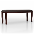 Furniture of America Arriane Solid Wood 6-Piece Dining Table Set in Dark Cherry