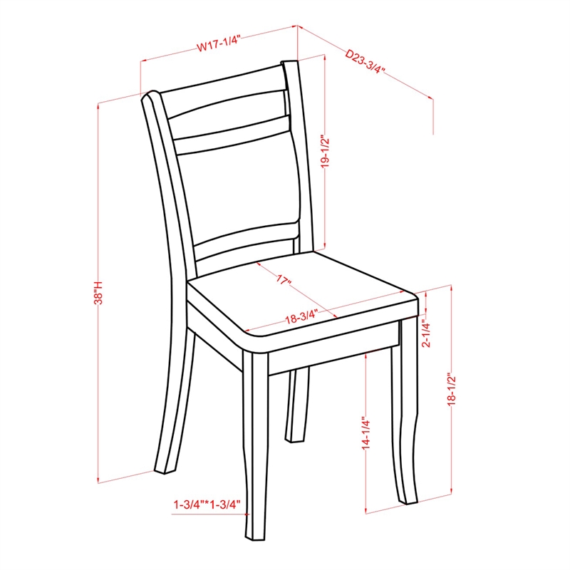Furniture of America Arriane Solid Wood 6-Piece Dining Table Set in Dark Cherry